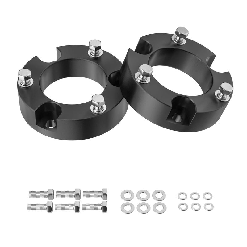 Richeer 2.5 inch Leveling Lift Kit Compatible with 2005-2023 Tacoma 2003-2024 4Runner, Leveling Lift Kit Fit for Tacoma 4Runner FJ Cruiser 2WD 4WD Front Strut Spacers Raise the Front of your Pickup by 2.5" - Image 1